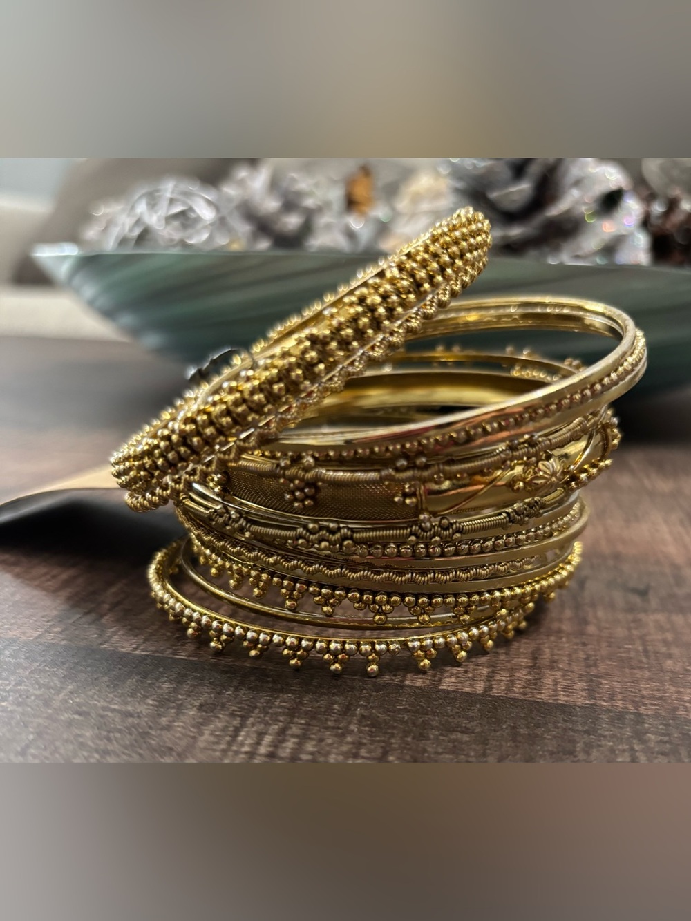 Forever 21 Gold-Tone Decorative Bangle Bracelet Set of 16